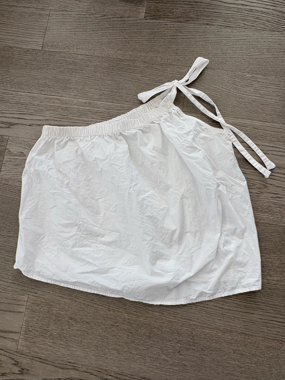 GAP White One-Shoulder Tie Tank Top
